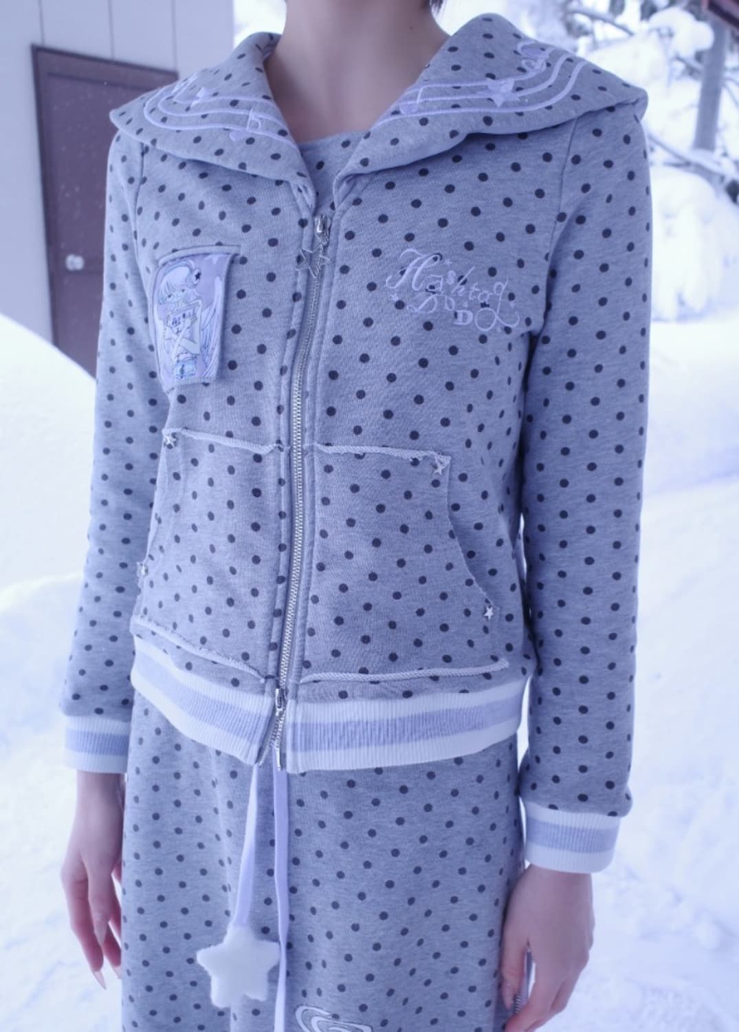 oooctopus sailor hood zip-up 그레이 상품이미지1