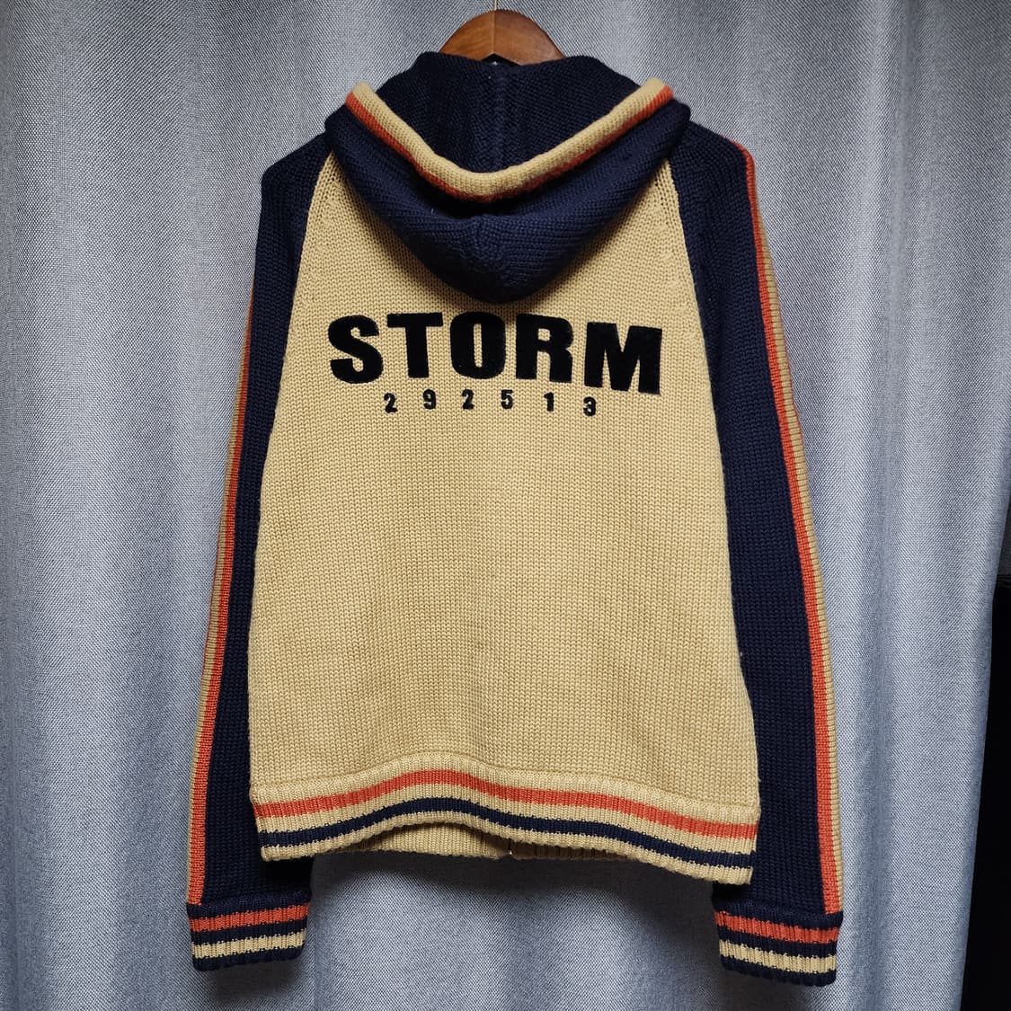 292513=Storm 90's 모 니트 배색 후드집업 상품이미지2