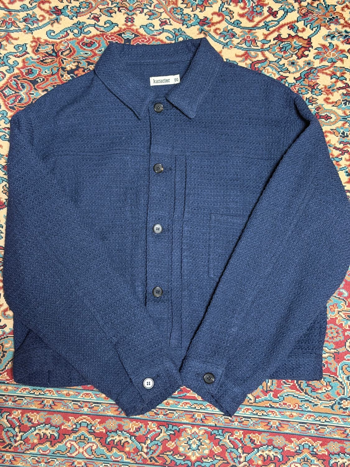 카락터 Weave trucker jacket / Navy 00사이즈 상품이미지1