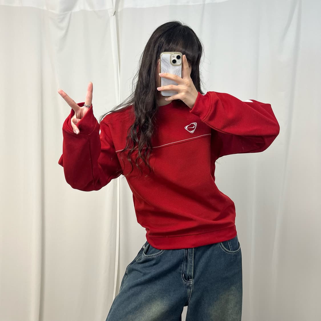 Nike red jersey sweatshirt  상품이미지1