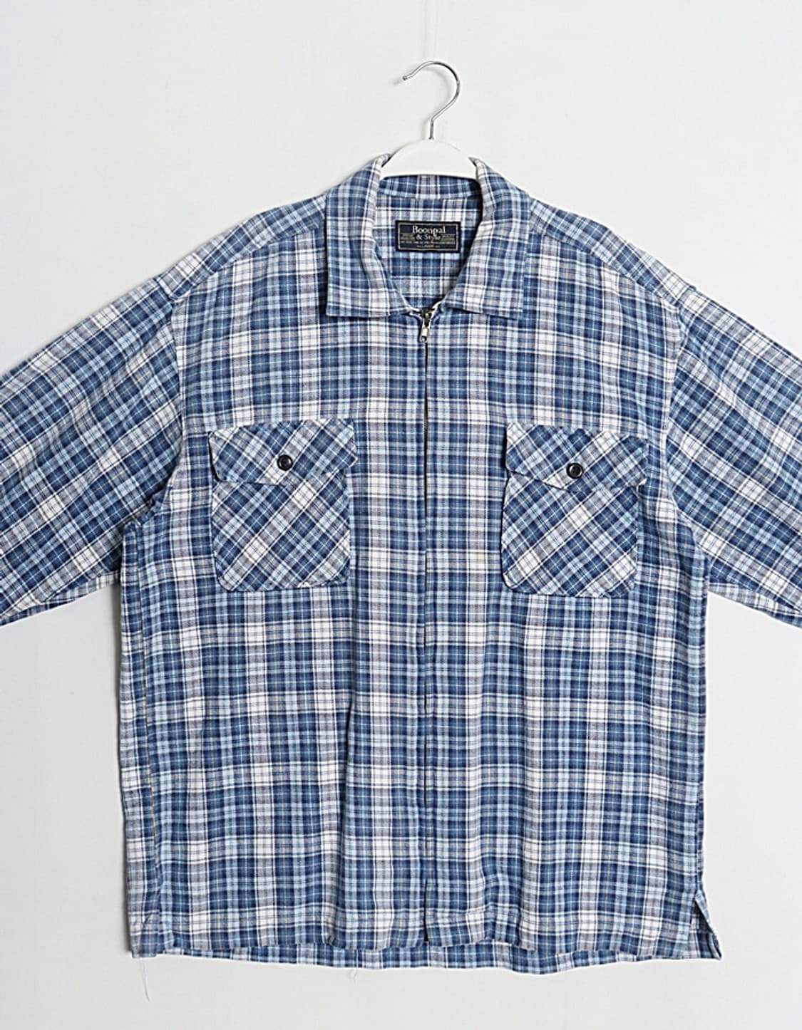 Boonpal&style Check Zip Shirts 상품이미지2