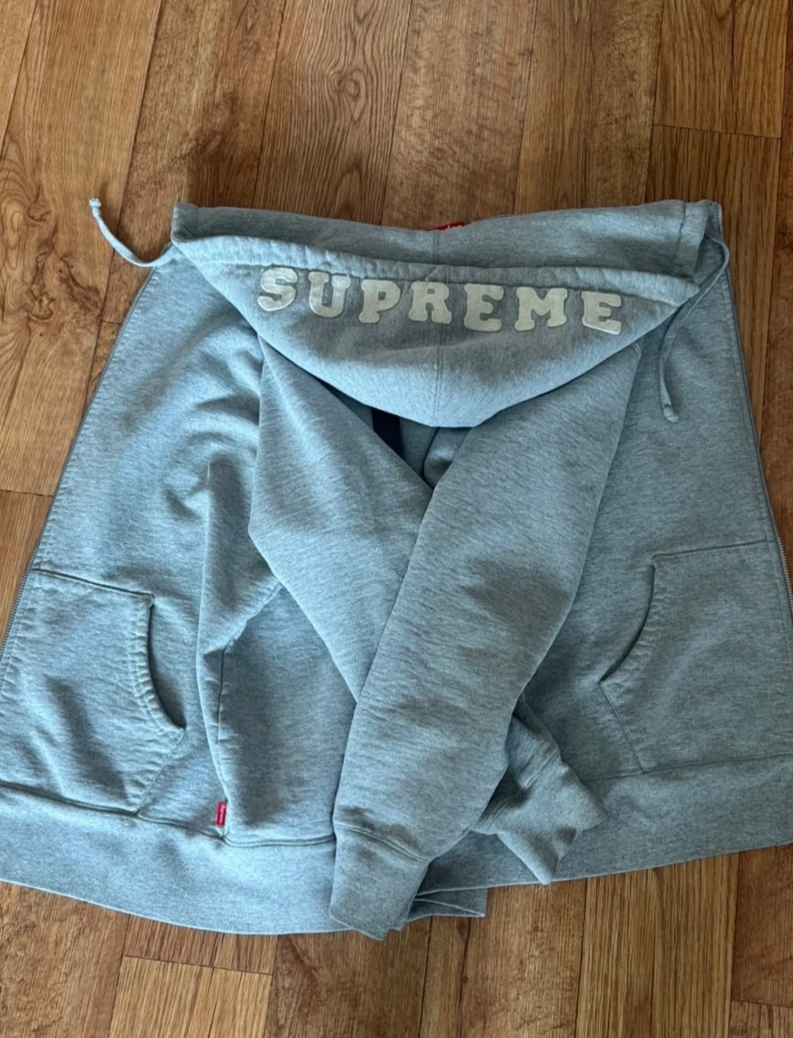 슈프림 회색 후드집업 M 상품이미지2