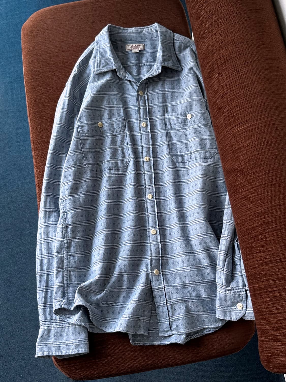 Jacquard design loose work shirt 상품이미지3