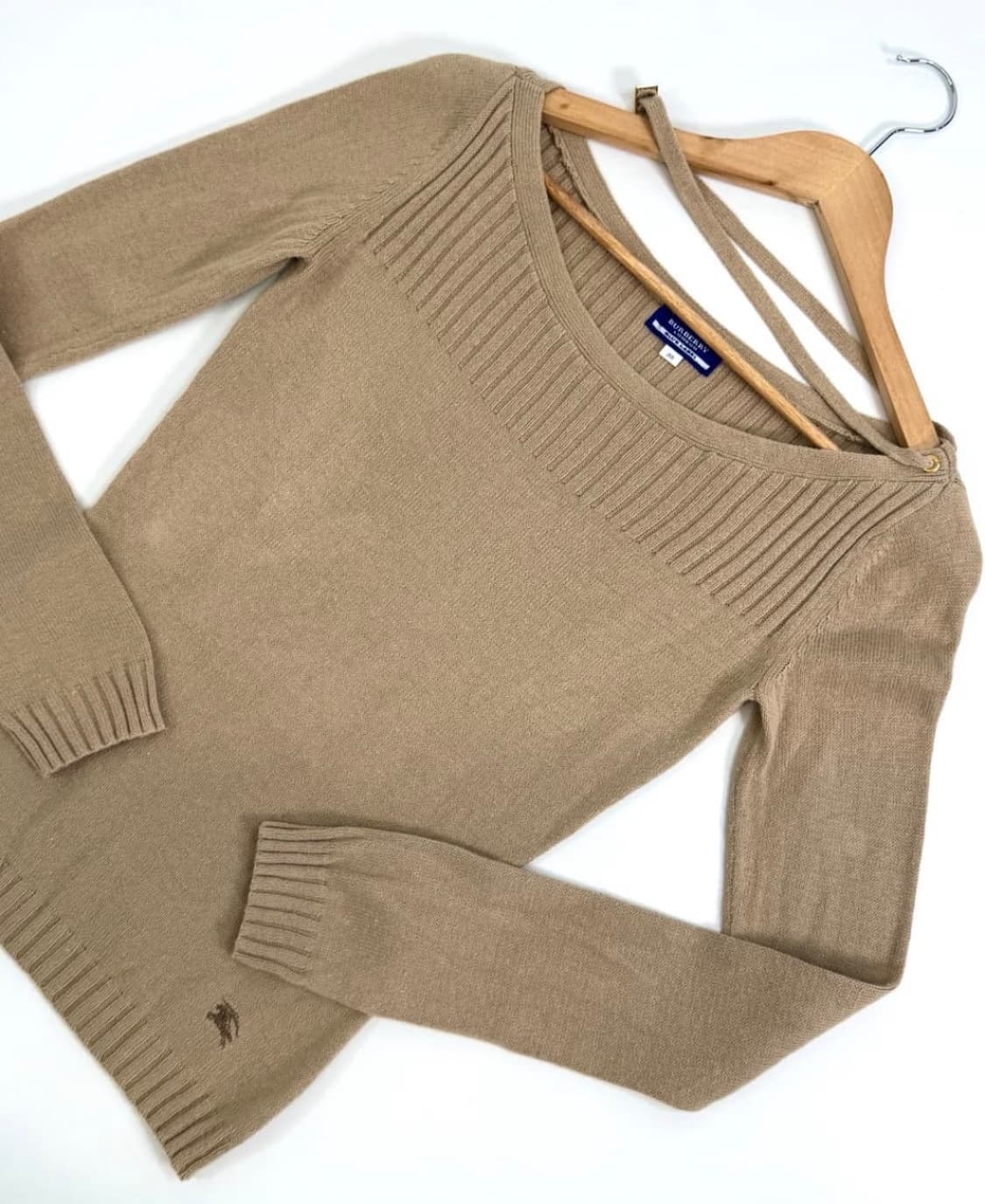 버버리 블루라벨 보트넥 스트랩 포인트 니트 상품이미지1