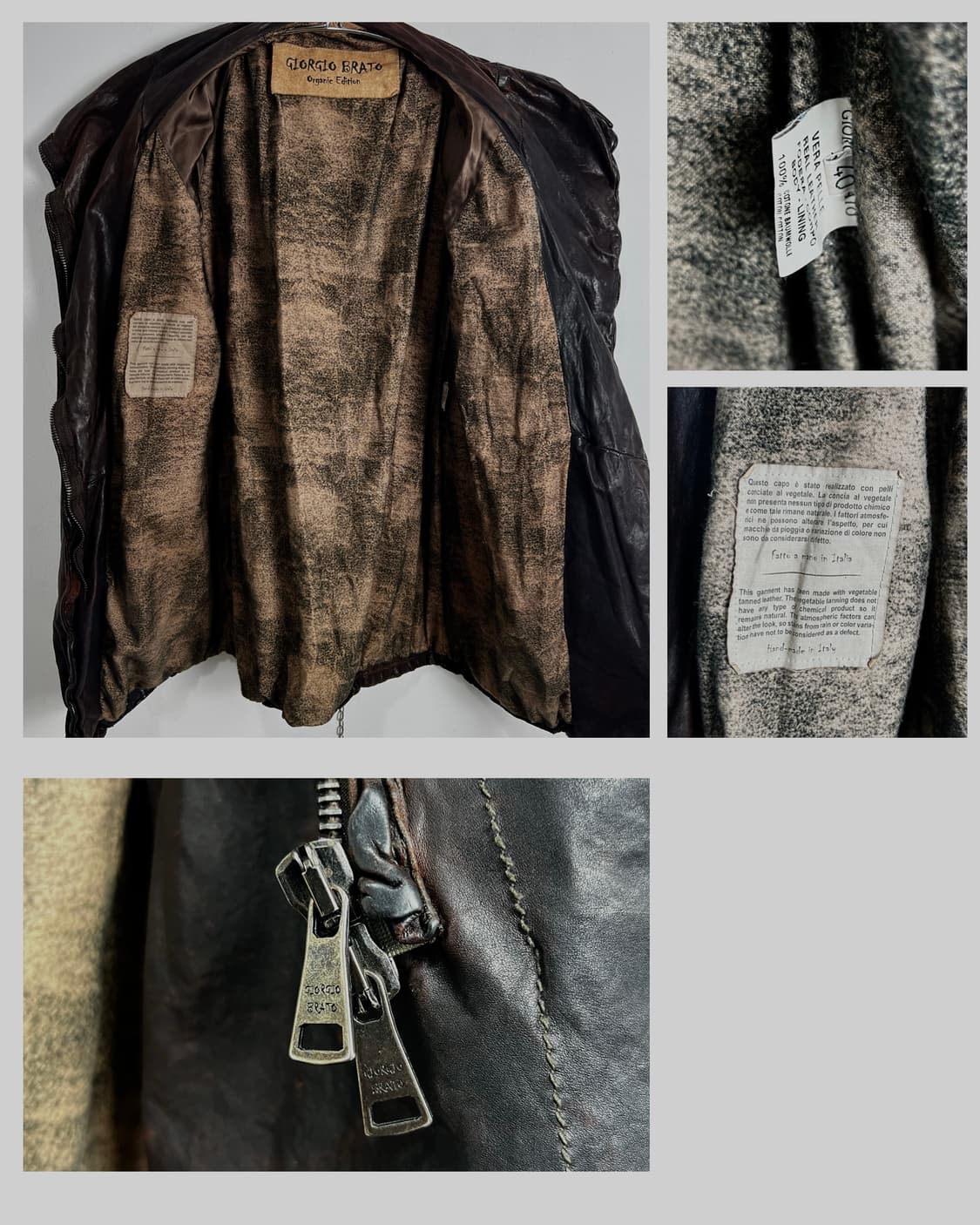 조르지오 브라토 (Giorgio Brato) 레더 코트 상품이미지8