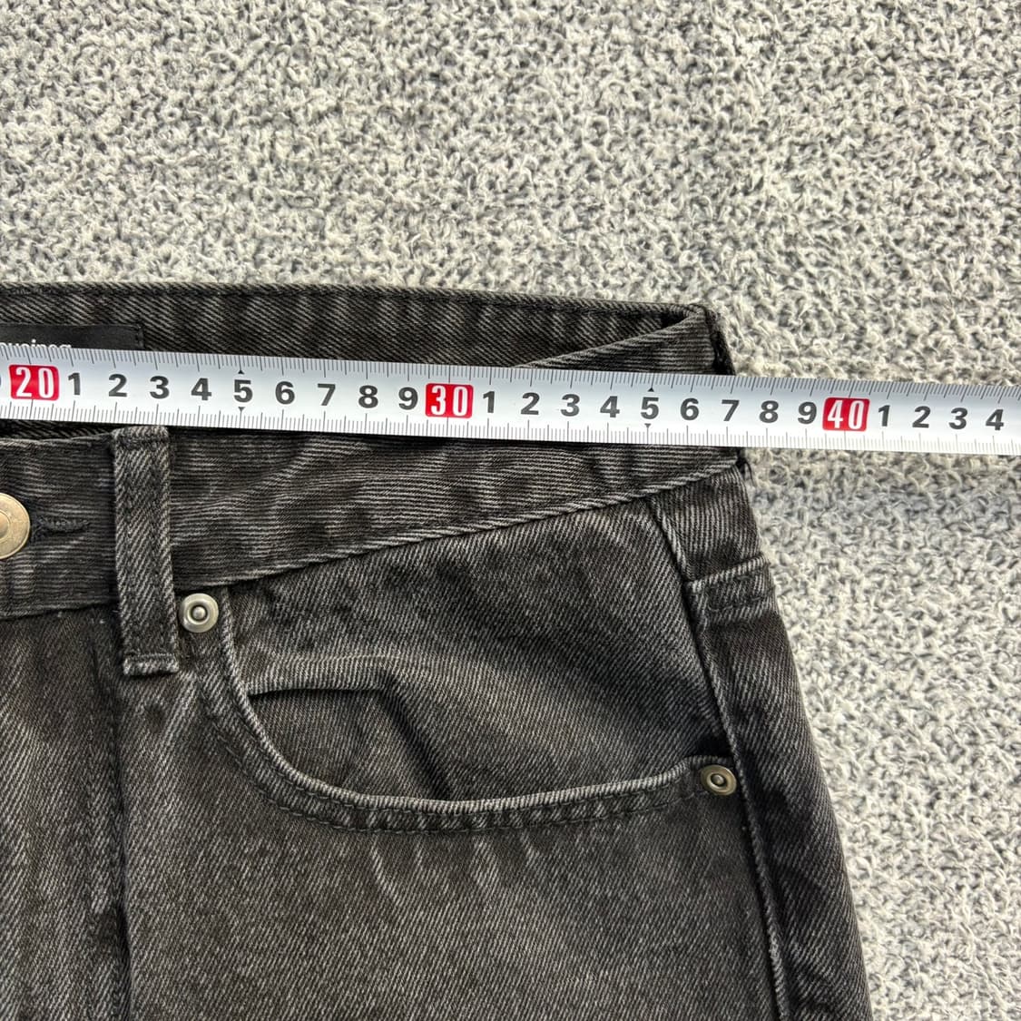 28 무신사스탠다드 흑청 데님 청바지 0623J2 상품이미지5