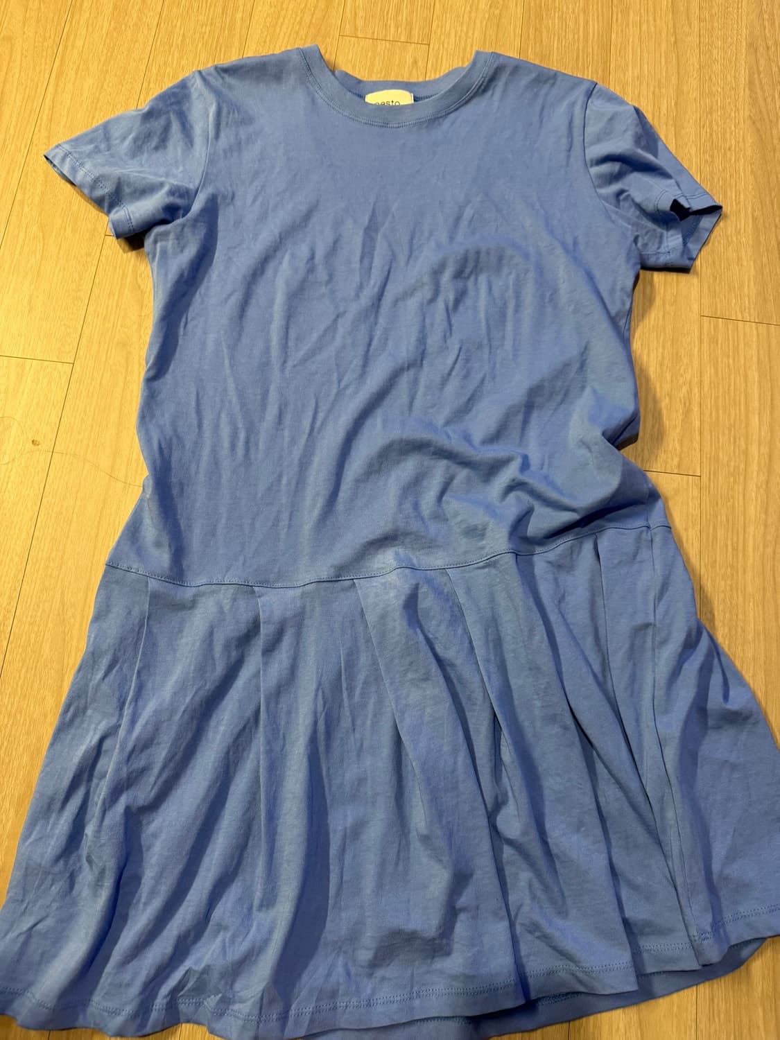 페스토 JERSEY PLEATS DRESS EARTH BLUE 상품이미지2