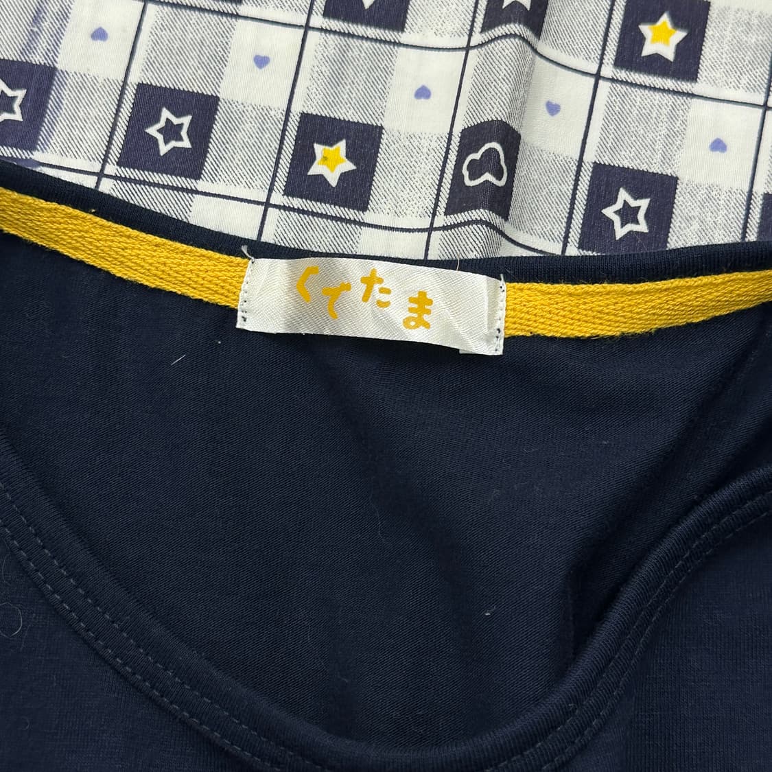 JPN 구데타마 프린팅 키치 슬림핏 네이비 캐릭터 반팔티셔츠  상품이미지4
