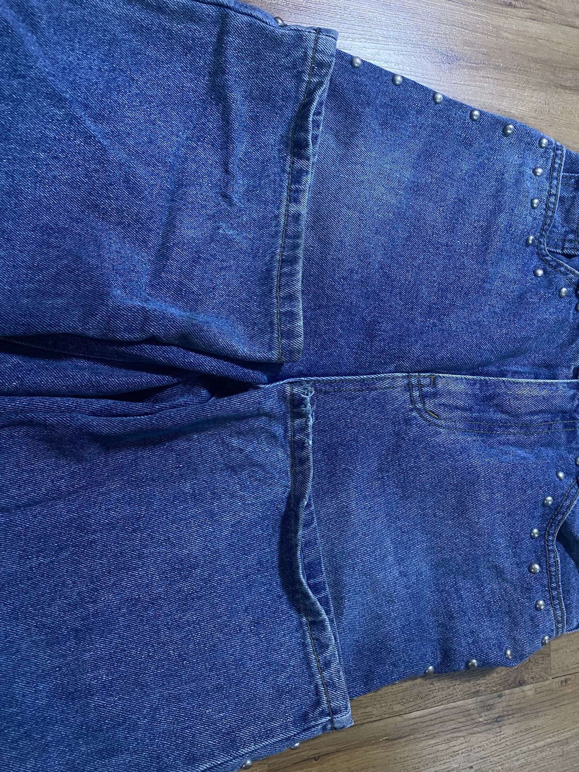 폴리수엠 스터드 데님 팬츠 1 (허리 수선 ㅇ) 상품이미지4