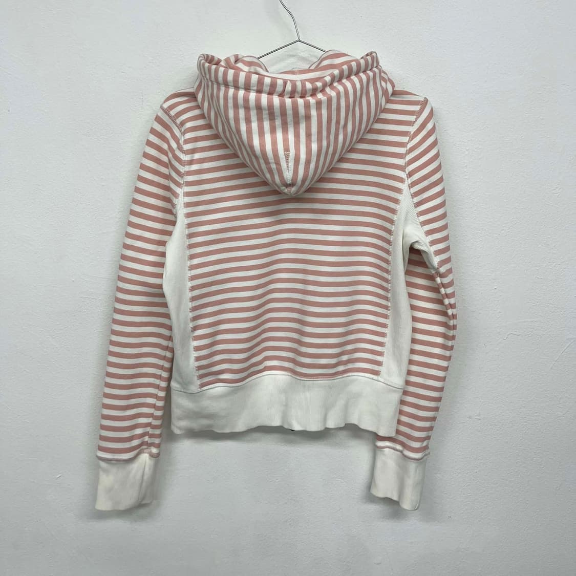 나이키 y2k 베이비핑크 스트라이프 걸즈 여리핏 후드집업 희귀져지(S) 상품이미지5