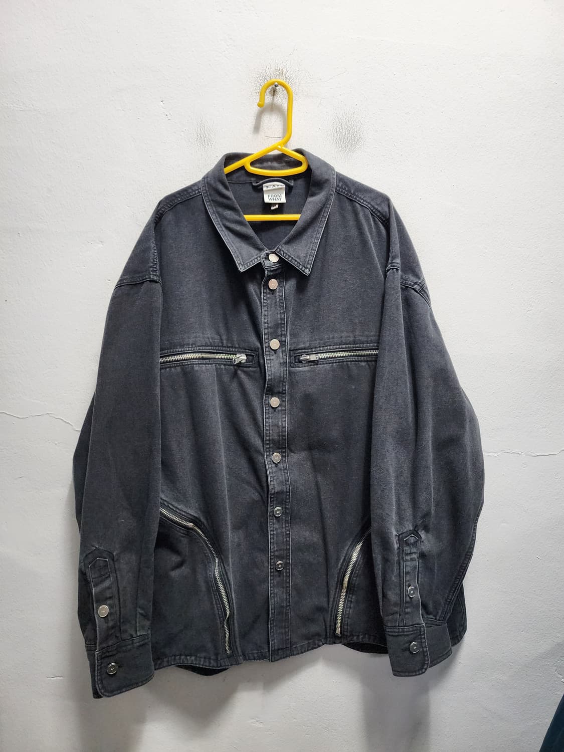 파프롬왓 파아카이브 흑청 커브 집업 데님자켓 상품이미지2