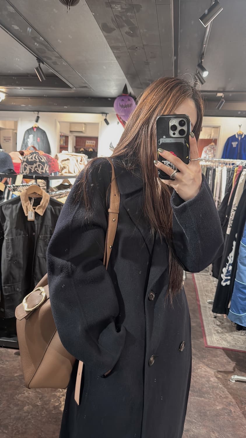 한섬 시스템 SYSTEM 캐시미어 울 더블 롱코트 상품이미지8