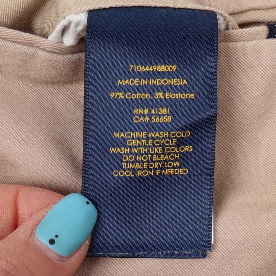 폴로 랄프로렌 베이지 스트레치 슬림핏 치노팬츠 상품이미지10