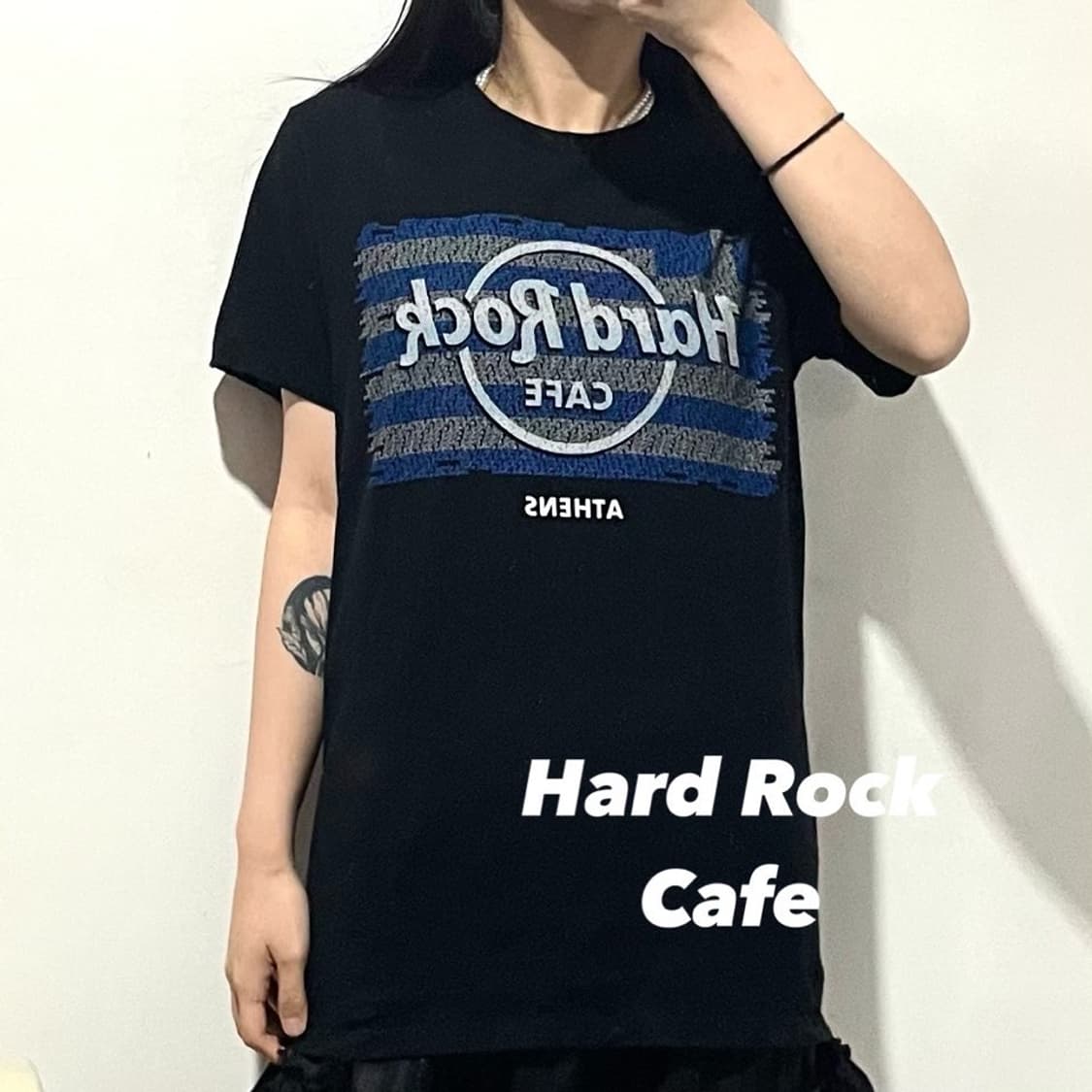 하드락 카페 아테네 프린팅 반팔티 상품이미지1