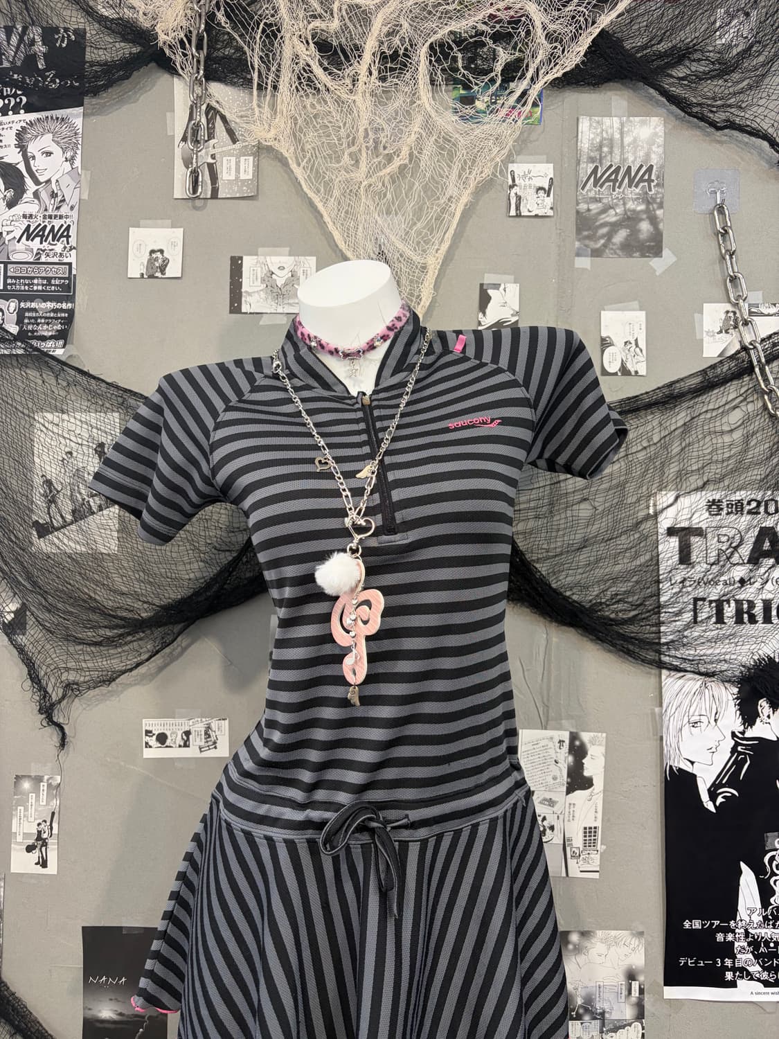 00‘s Onegyaru Stripe mini one-piece 상품이미지7