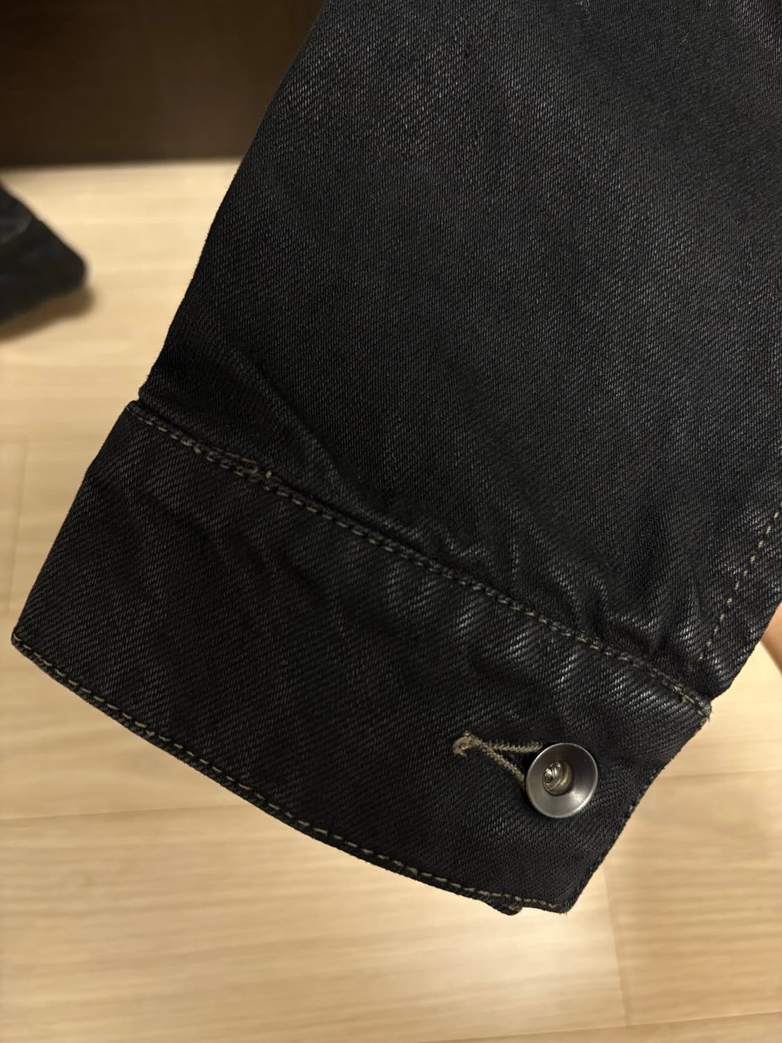 릭오웬스 슬레이브 데님자켓 블랙 xs 상품이미지5