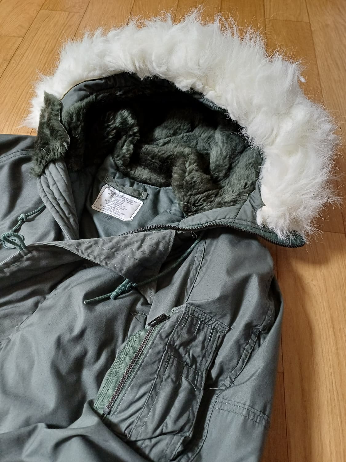 미군 오리지널 85년산 N-3B 파카 미사용품 판매 상품이미지4