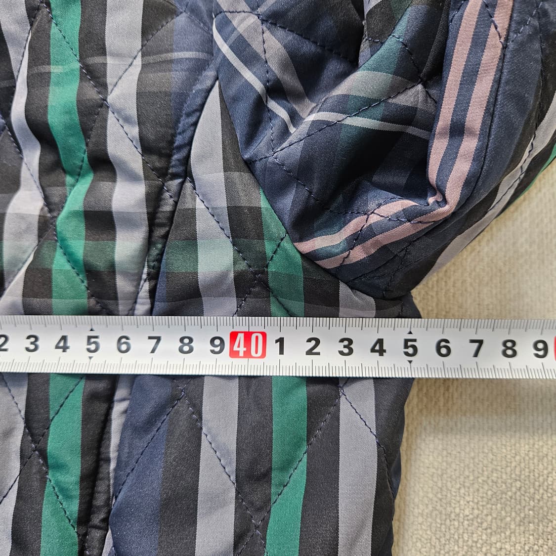 90 빈폴 여성 타탄 체크 퀄팅 자켓 0323Y 상품이미지4