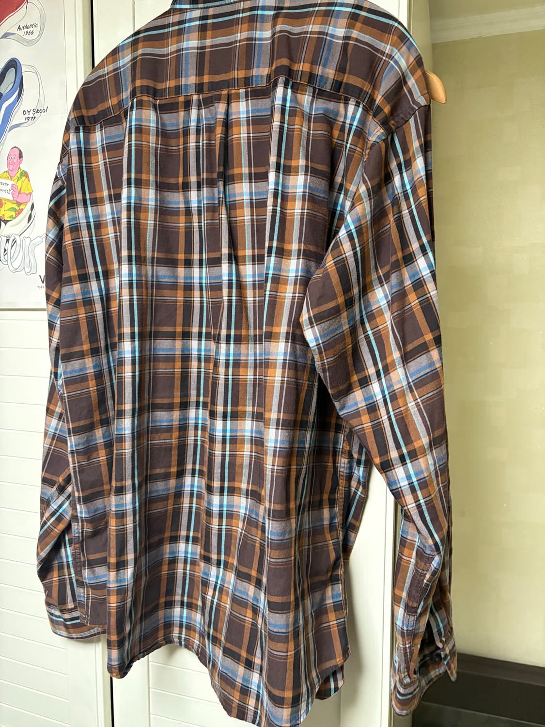 파타고니아 오가닉 코튼 체크셔츠 브라운(L) 상품이미지2