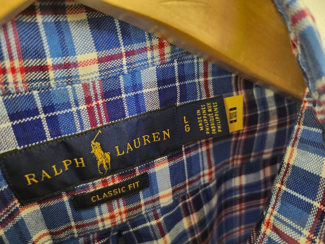 QR랄프로렌 클래식핏 체크 셔츠 L 상품이미지3