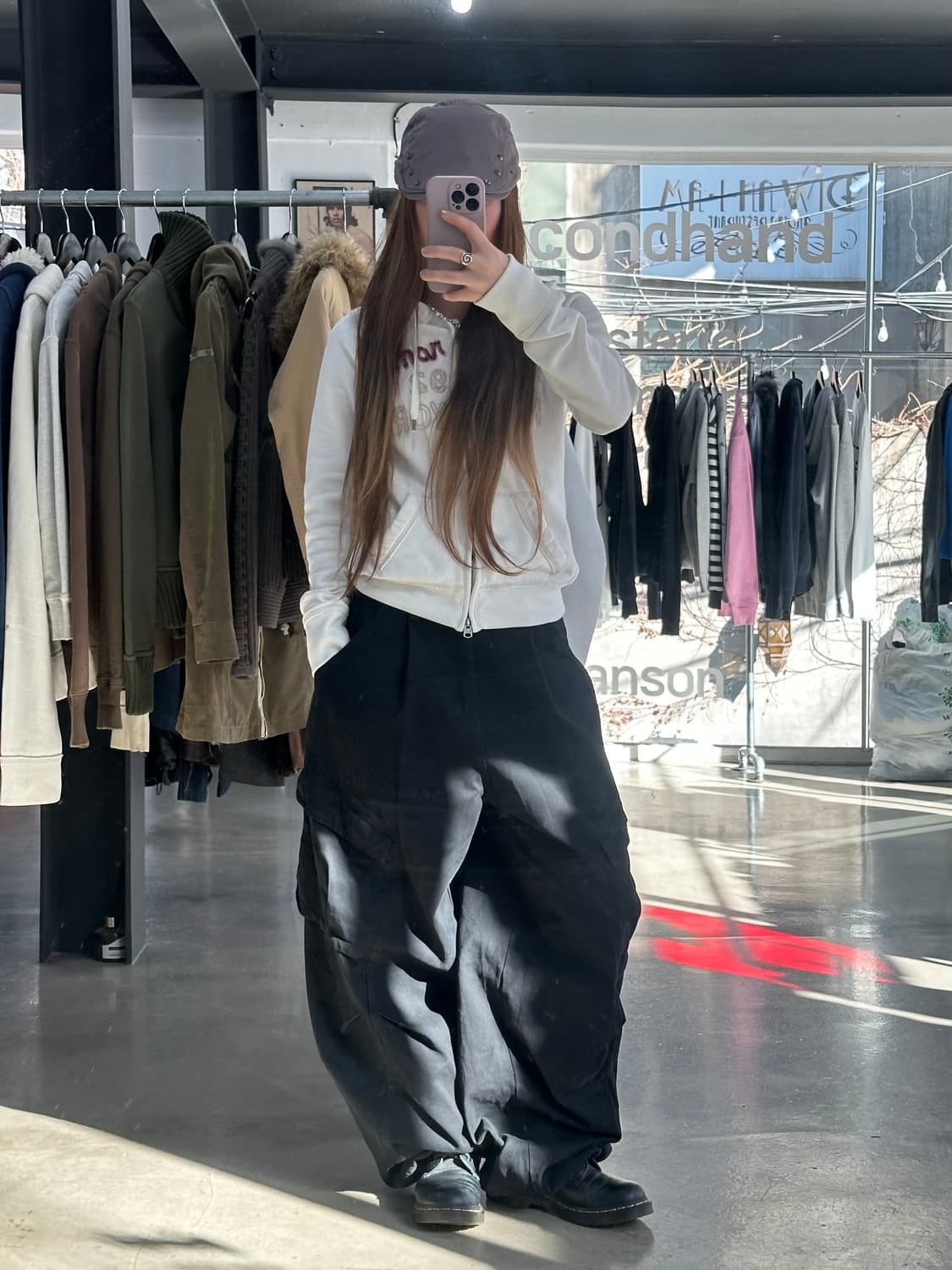 빈티지 벌룬 카고 팬츠 블랙 상품이미지2