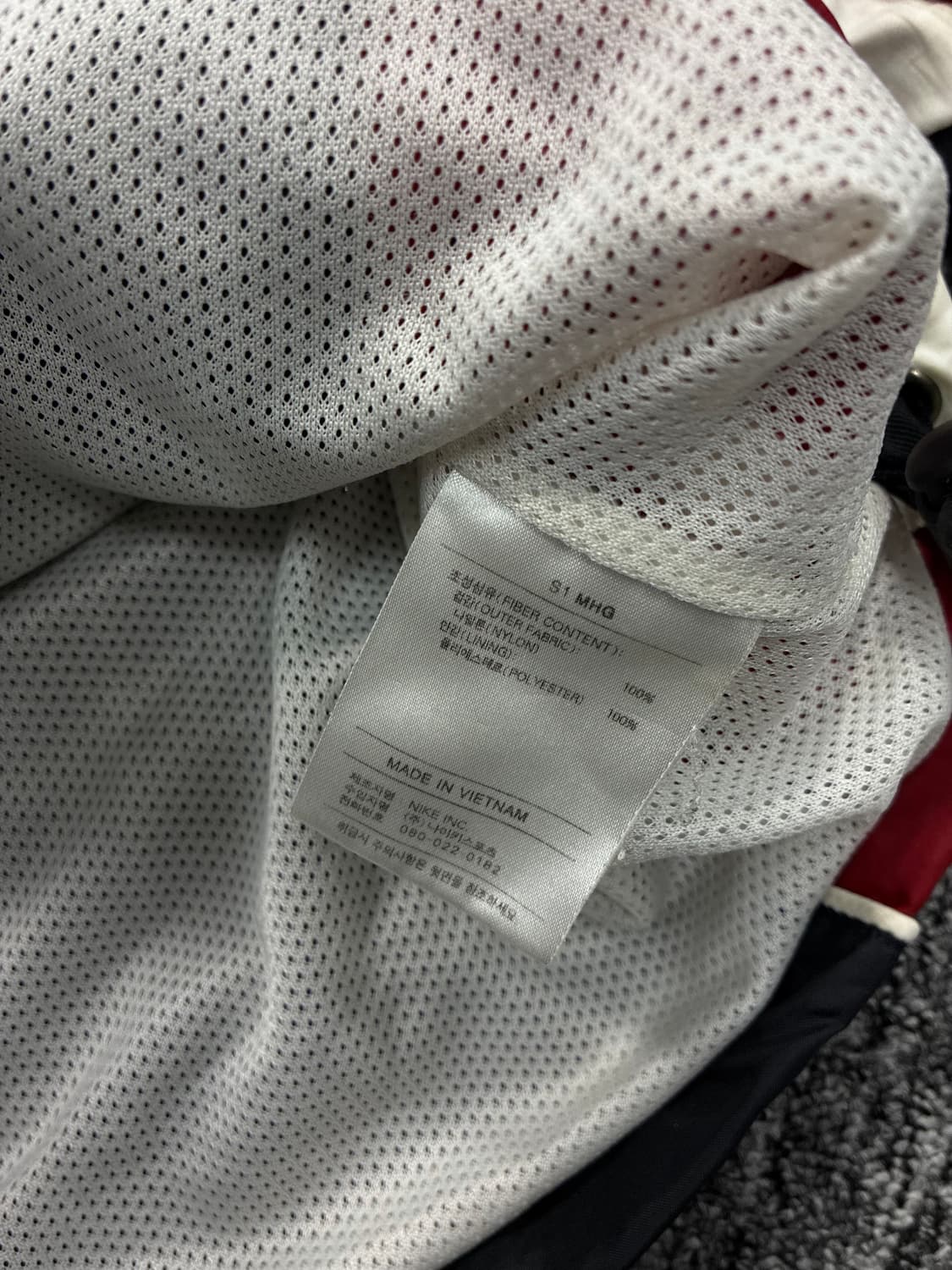 나이키 올드스쿨 블랙 레드 바람막이 L 상품이미지7