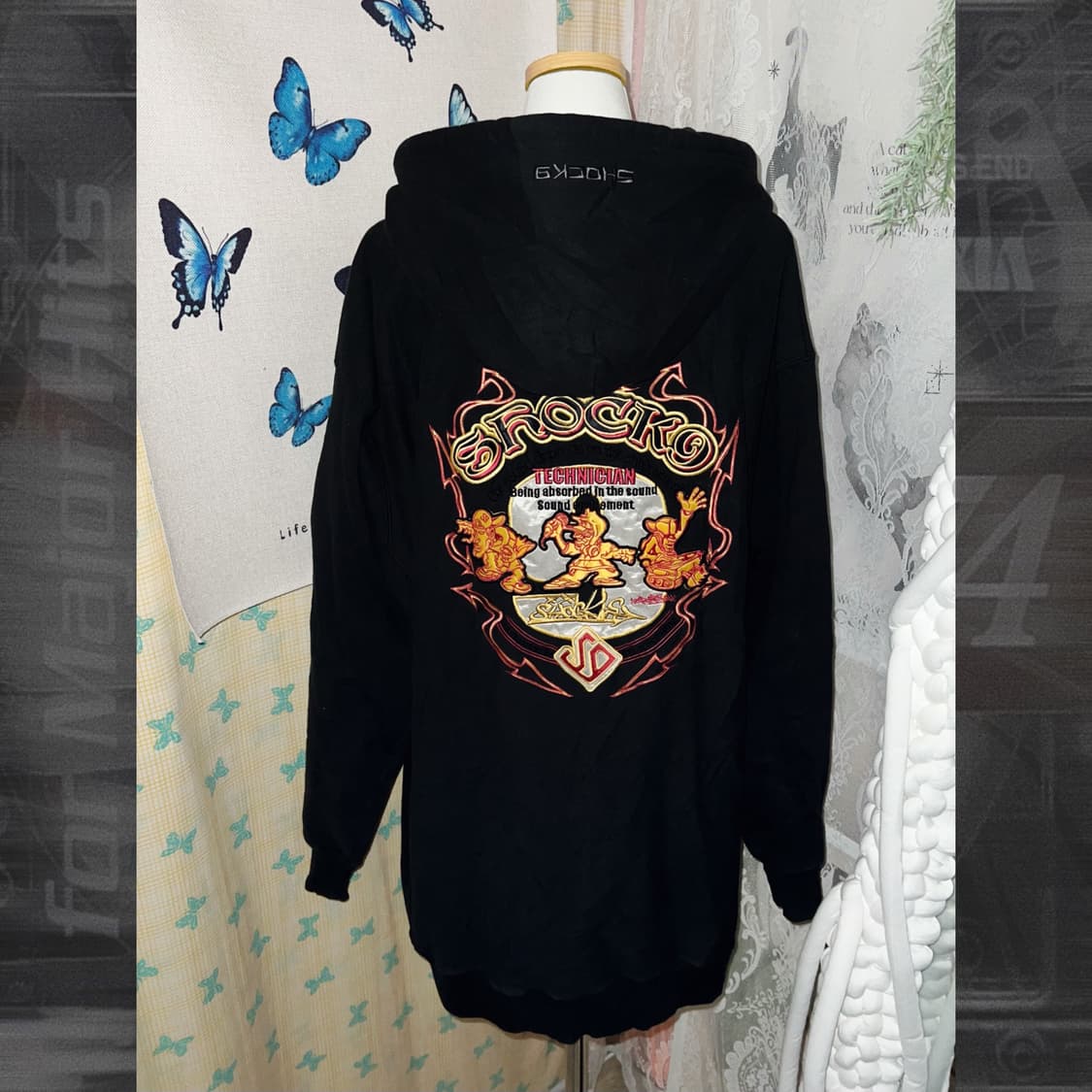 오버핏 빅로고 펑크 후드 집업 상품이미지1