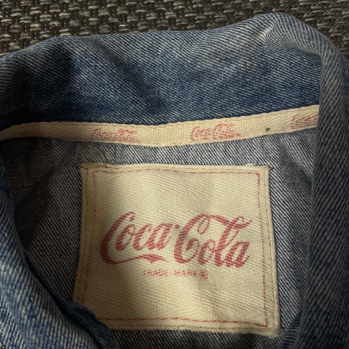 코카콜라 빈티지 투포켓 중청 데님 자켓 상품이미지4