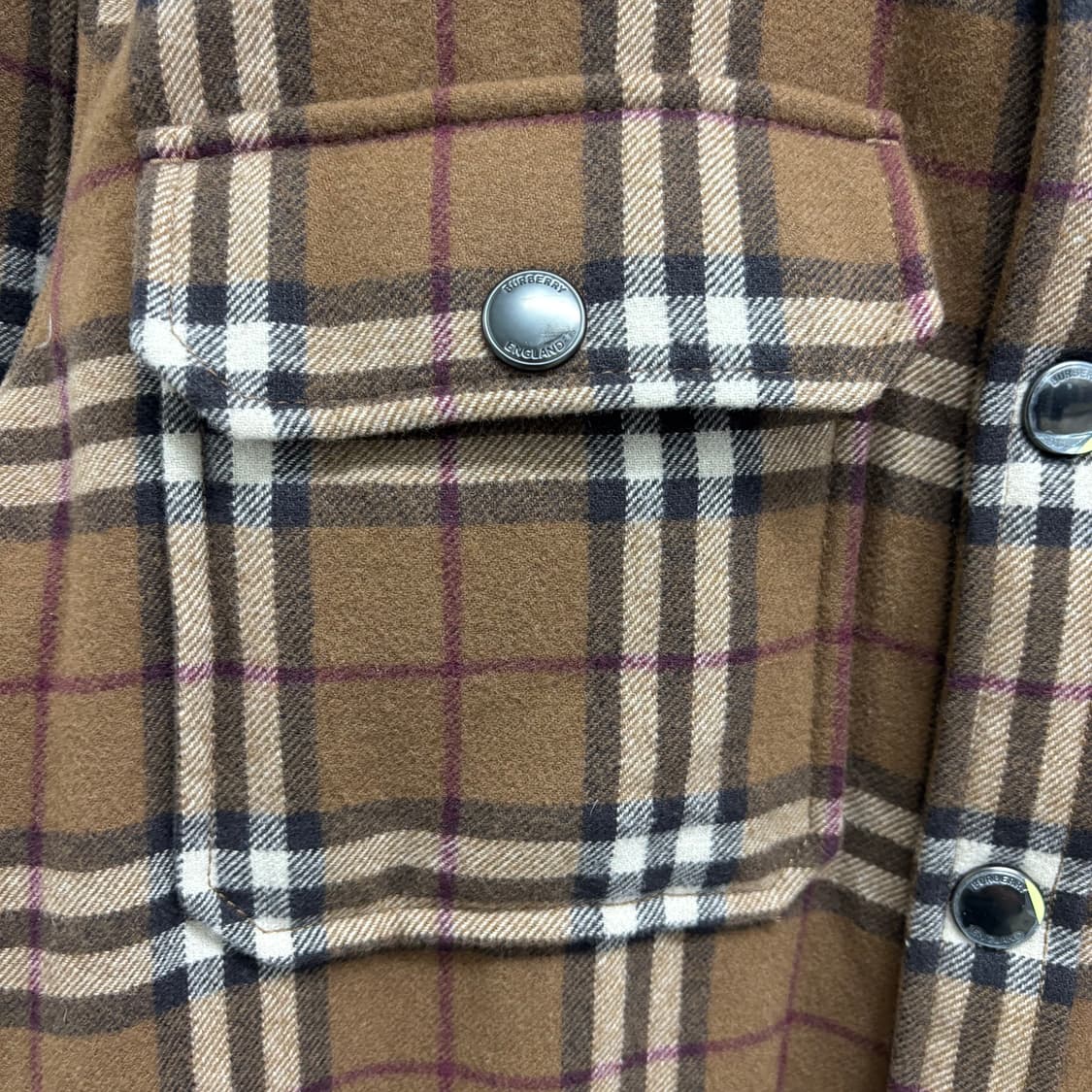 [M]버버리 체크 울 양털 자켓 상품이미지2