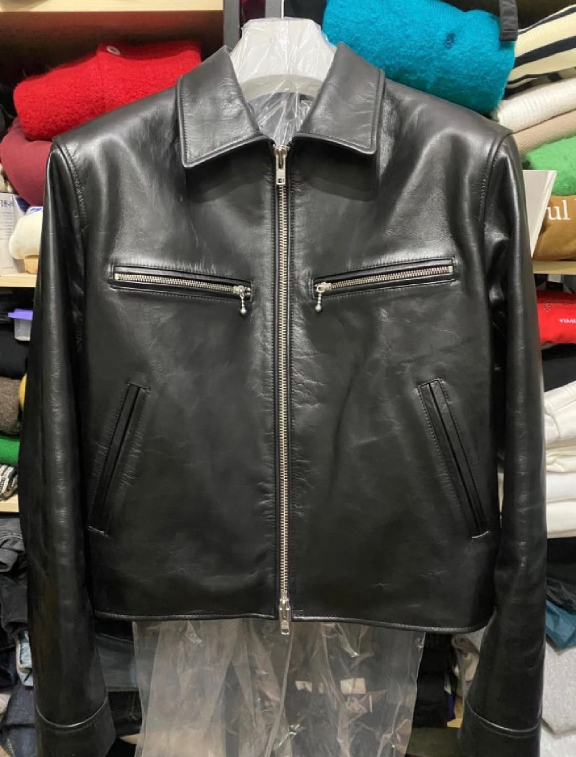 [M] 쿠어 카우하이드 싱글 래더자켓 상품이미지1