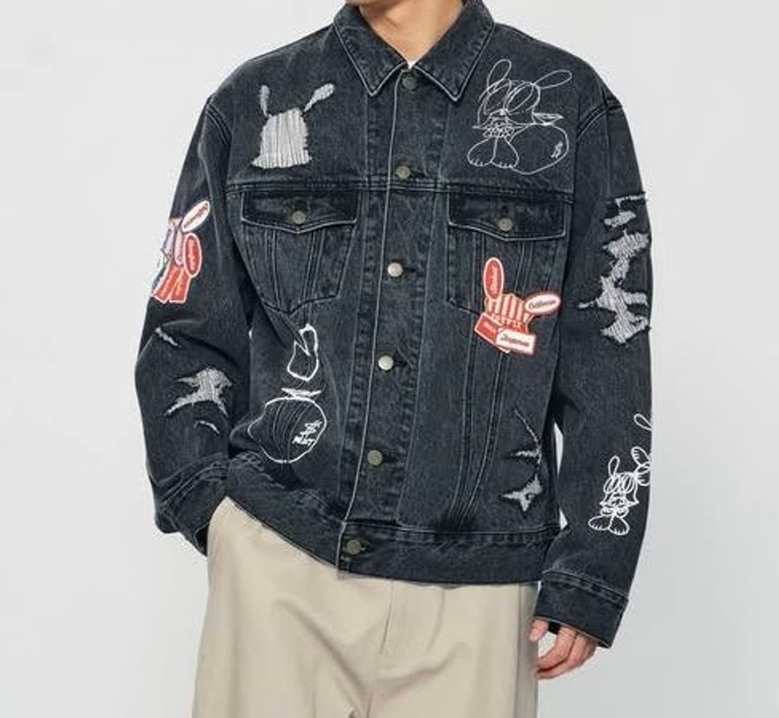 XLARGE  x SKOLOCT  Graffiti DENIM JACKET 상품이미지2