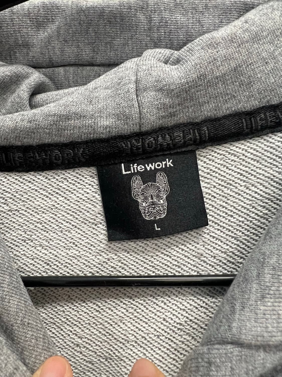 (L) 라이프워크 후드 티 그레이 상품이미지5