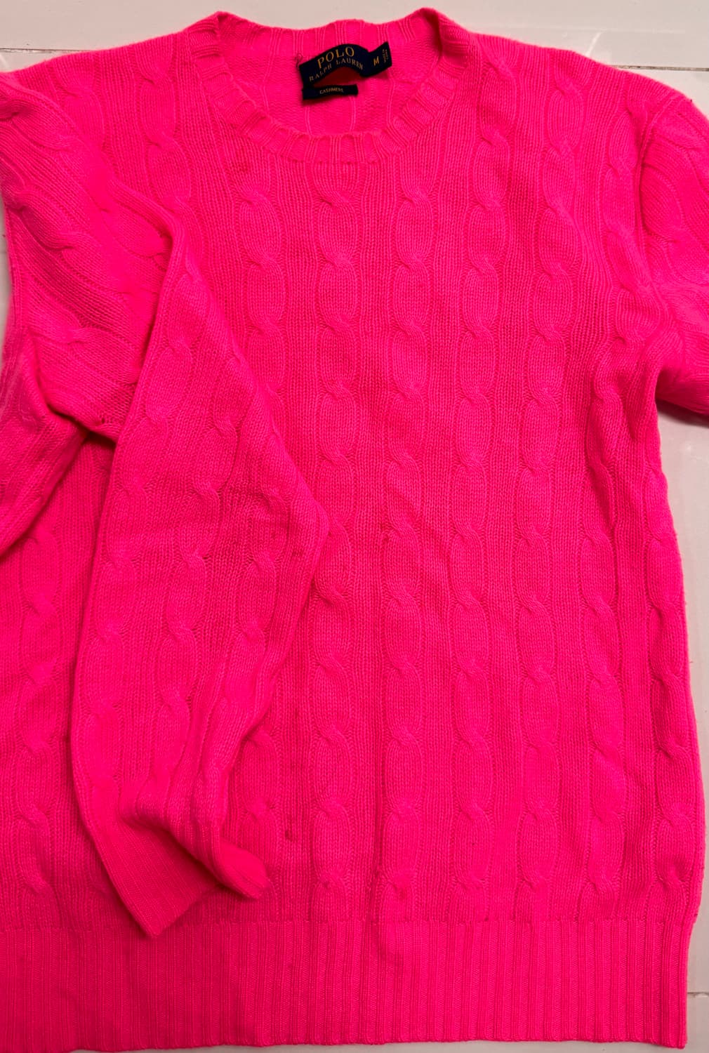 폴로 랄프로렌 100% 캐시미어 니트 핑크 / M 상품이미지4