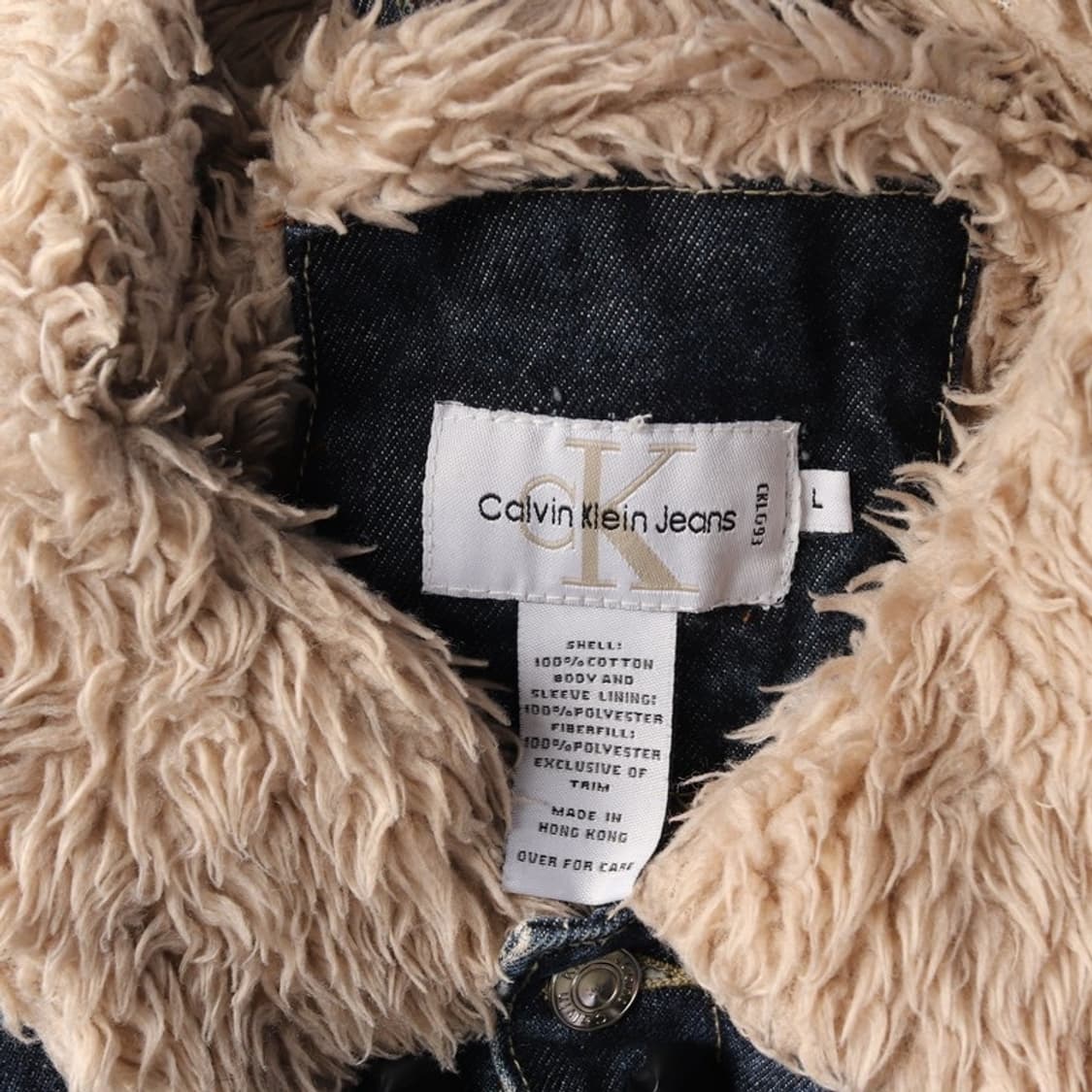 CK 캘빈클라인 데님 양털 무스탕 점퍼 상품이미지6