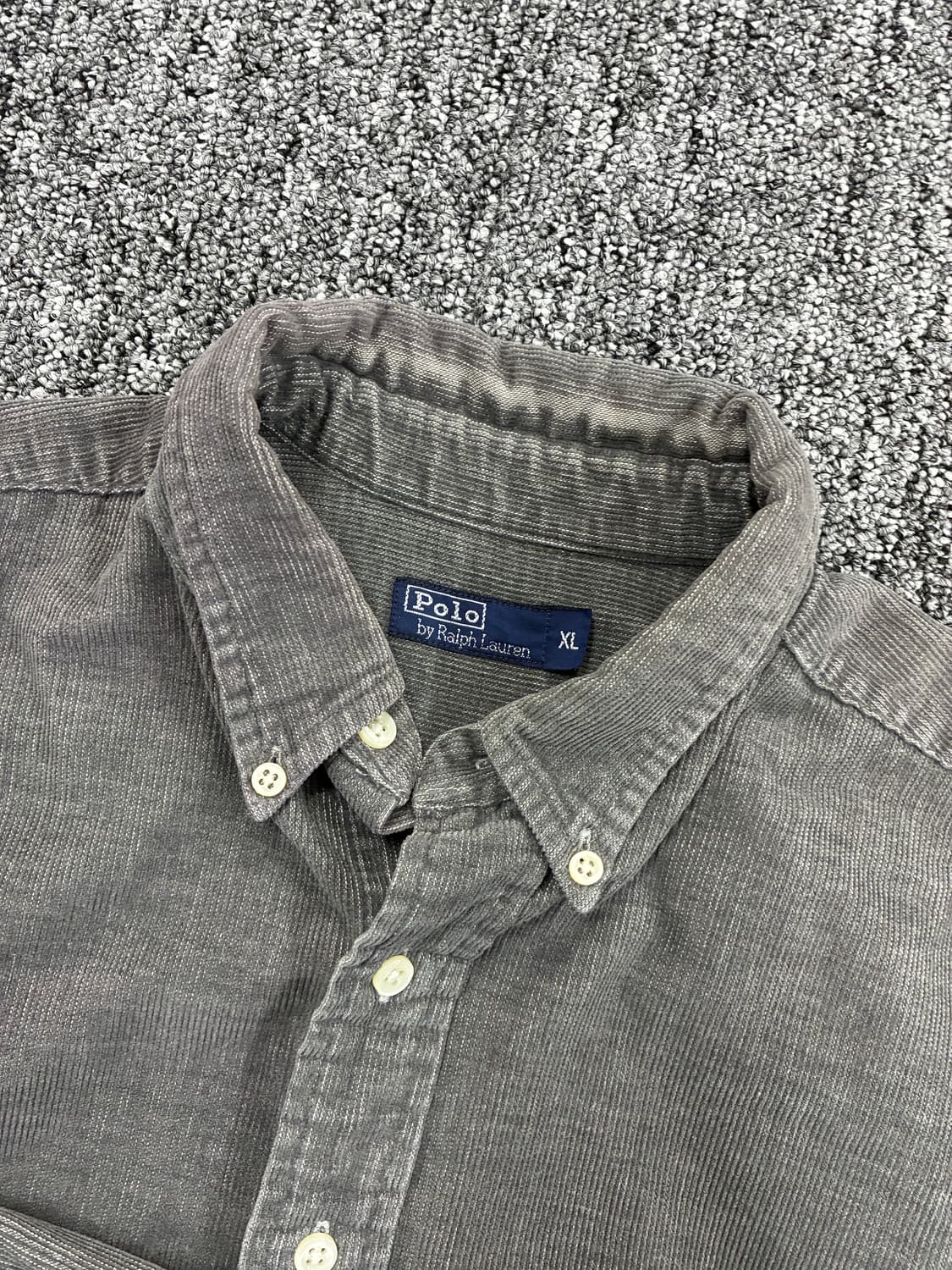 폴로 랄프로렌 흑청 코듀로이 셔츠 XL 상품이미지5