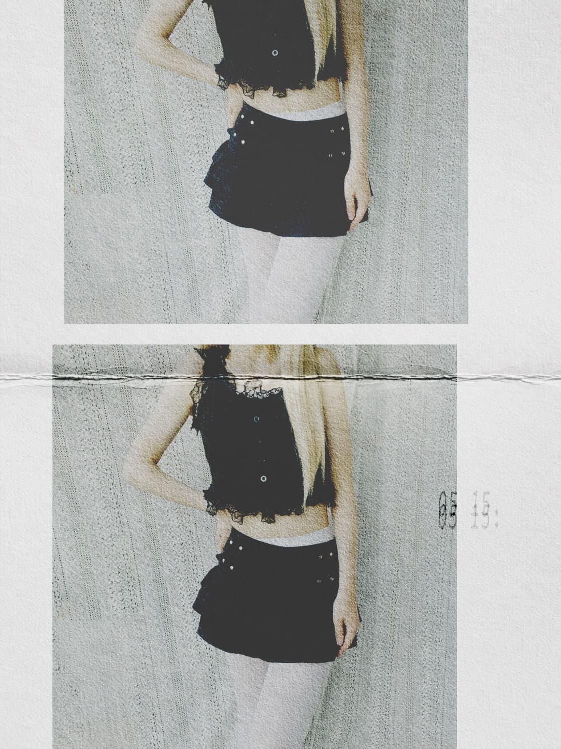 Black Lace Frill Top 블랙 프릴 레이스 탑 상품이미지6