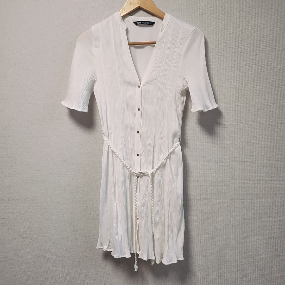 [XS] 자라 ZARA 화이트 미니 원피스 상품이미지1