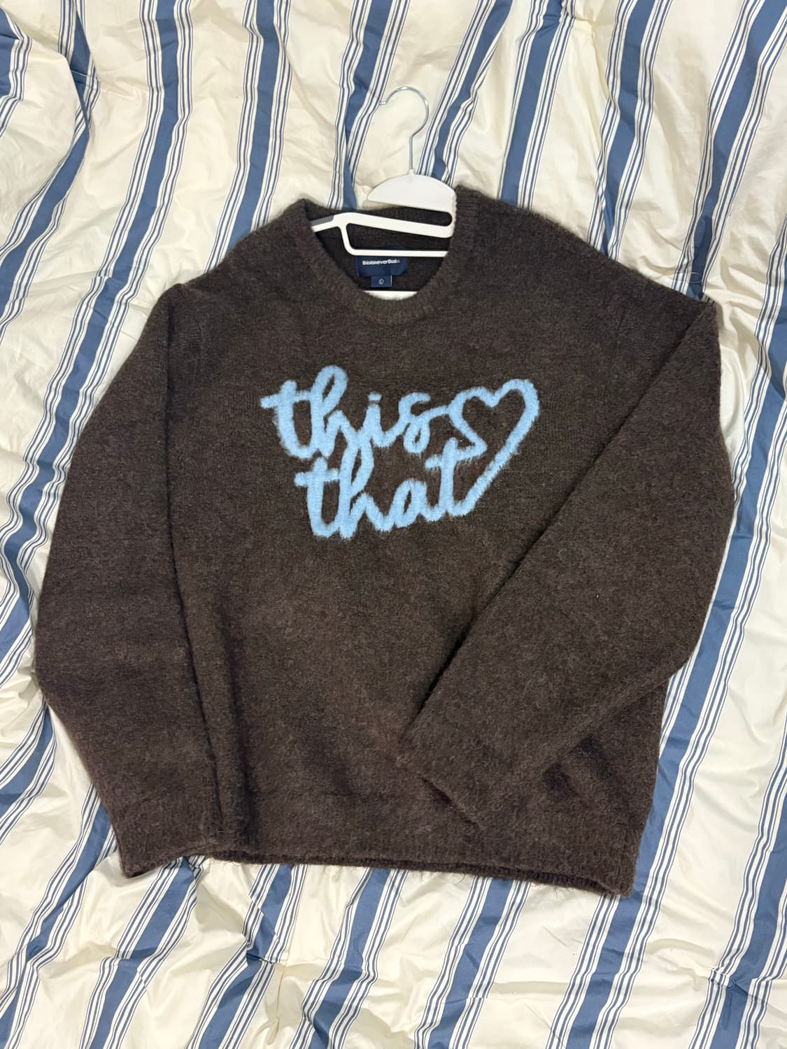 디스이즈네버댓 모헤어 니트 L 브라운 상품이미지1