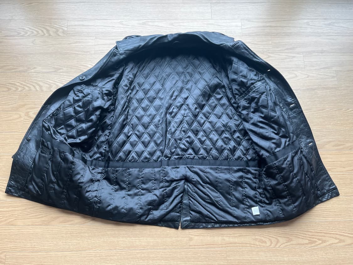 [L] 올드 갭 빈티지 레더 카 코트 블랙 상품이미지6