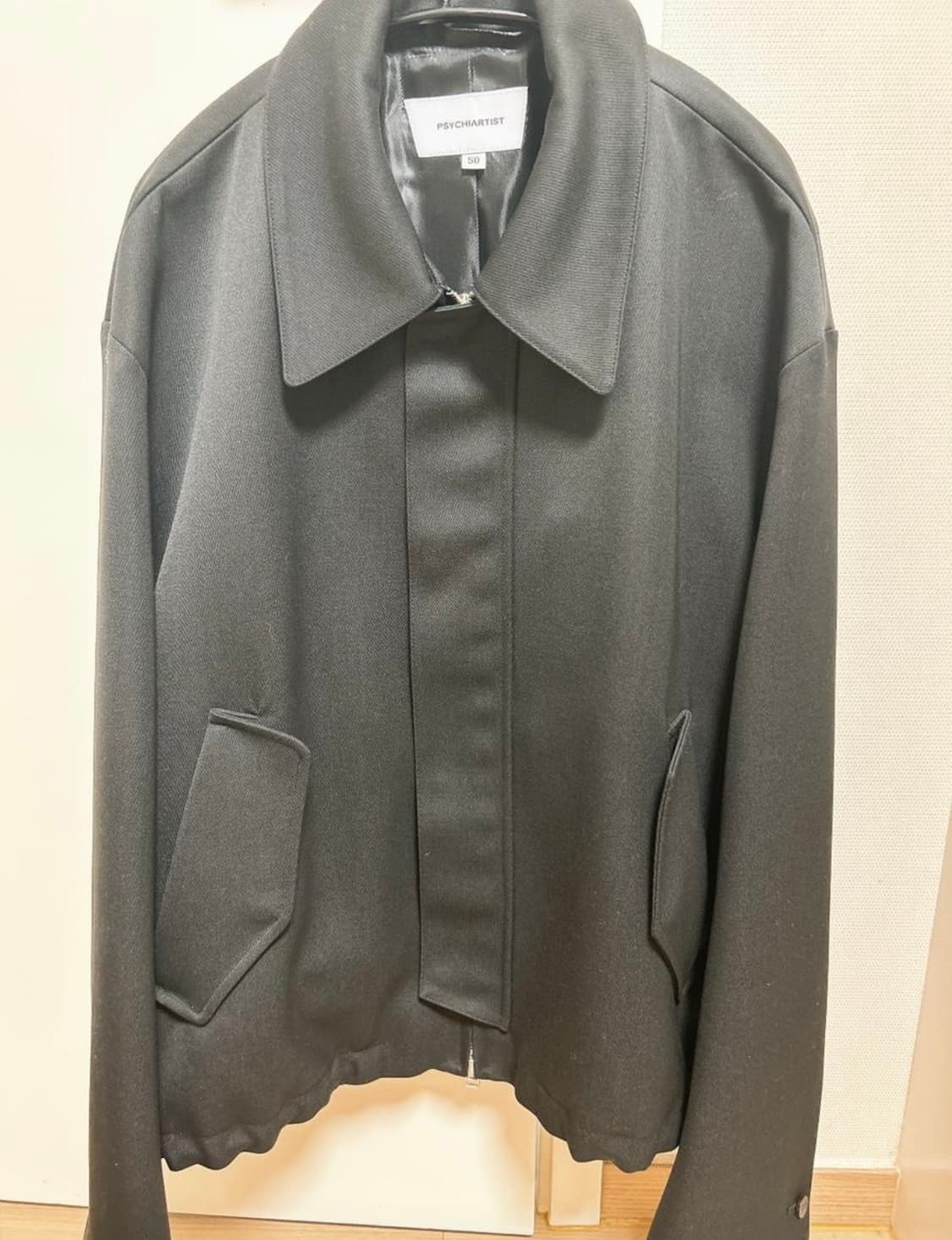 사이키아티스트(L) 울 블루종-black 상품이미지2