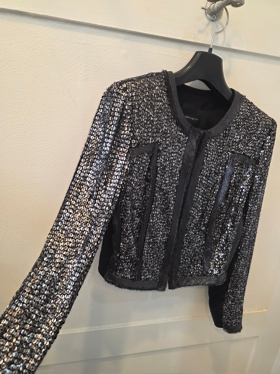 오브제 강진경  스팽글 실크블랙 자켓 상품이미지4