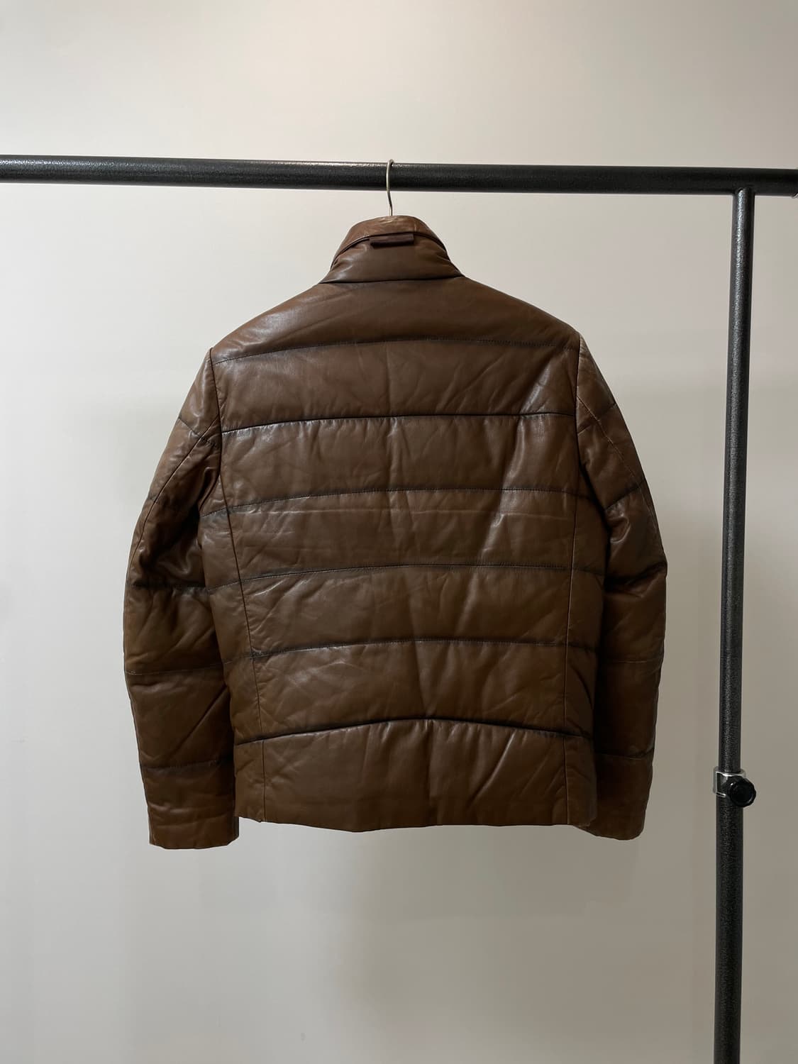 (M) Armani Jeans 아르마니 진스 브라운 투웨이 양가죽 패딩 상품이미지5