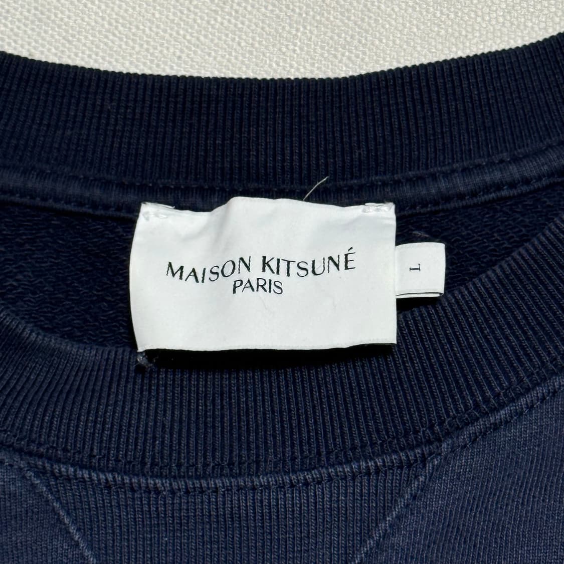 L 메종키츠네 칠랙스 폭스 패치 네이비 맨투맨 상품이미지4