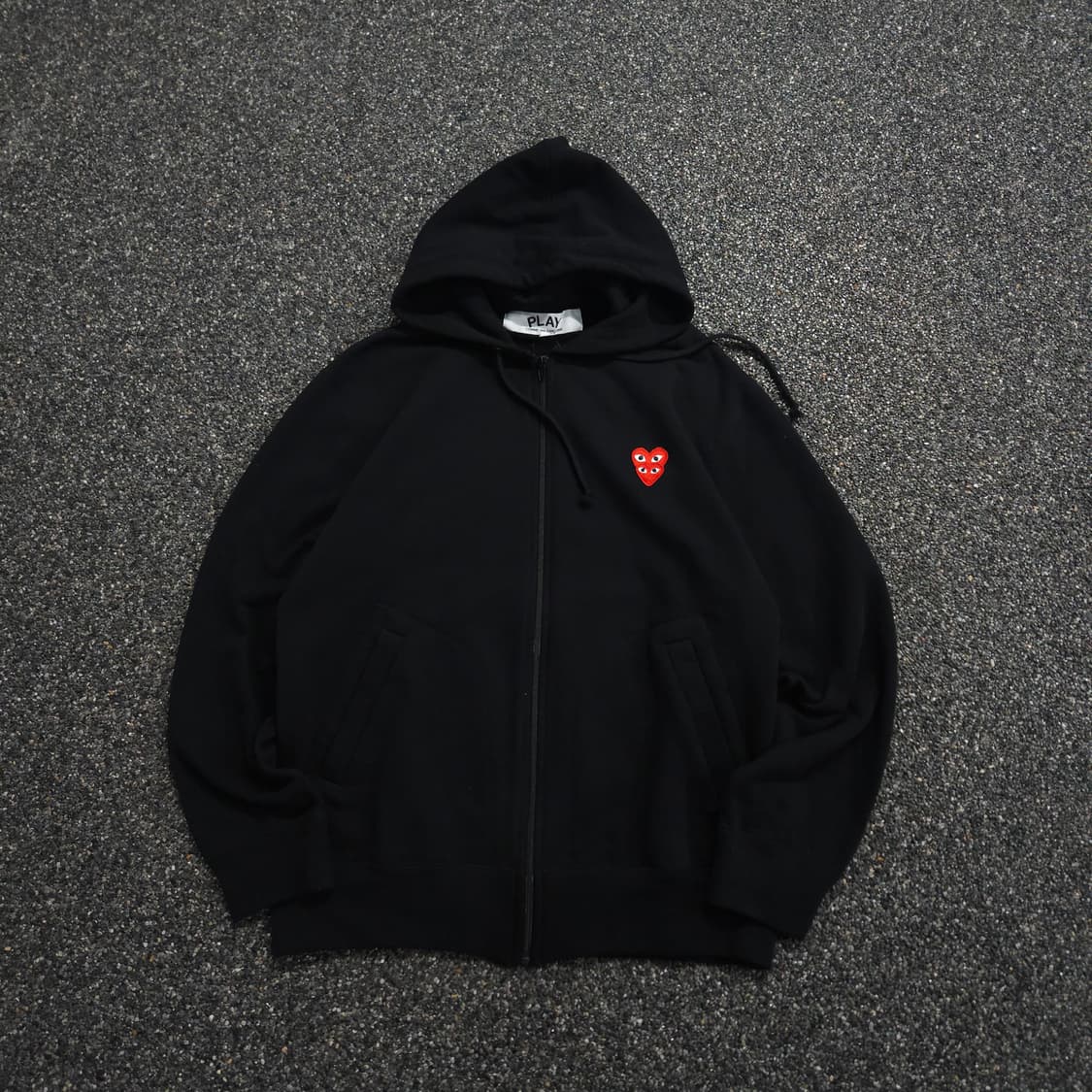 꼼데가르송 더블 하트 와펜 백화점판 후드 집업 (XL) 상품이미지1