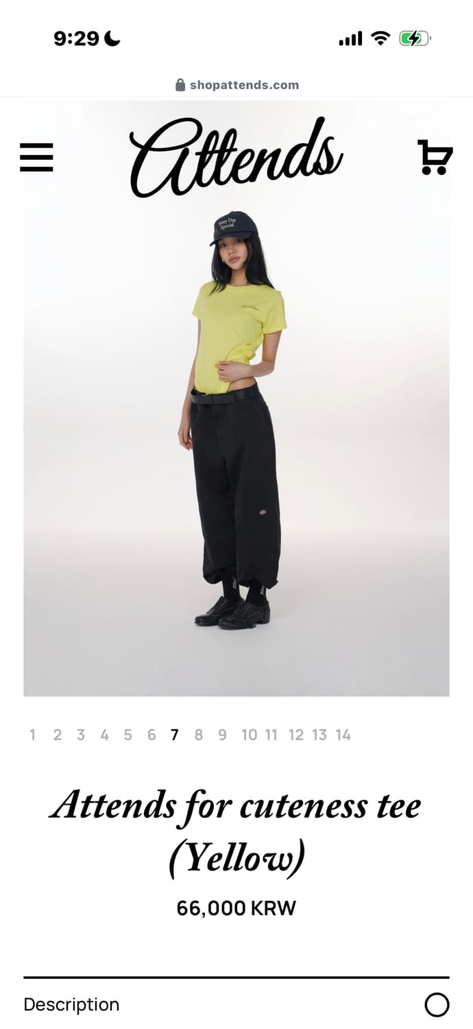 Attends for cuteness tee 어텐즈 반팔 상품이미지2