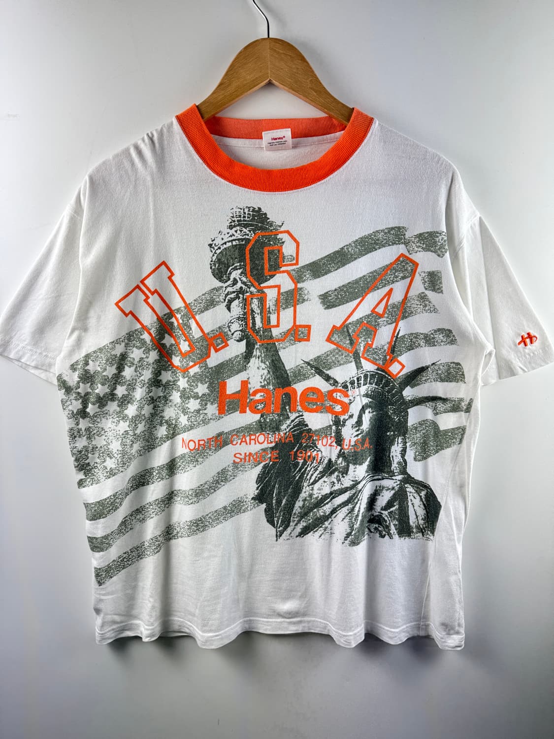 HANES 성조기 링거티셔츠2126 상품이미지1