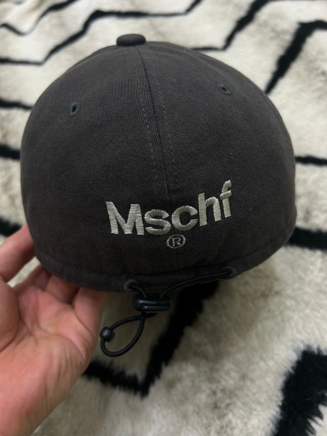 미스치프 롬버스 드로우 스트링 볼캡/다크그레이 상품이미지4