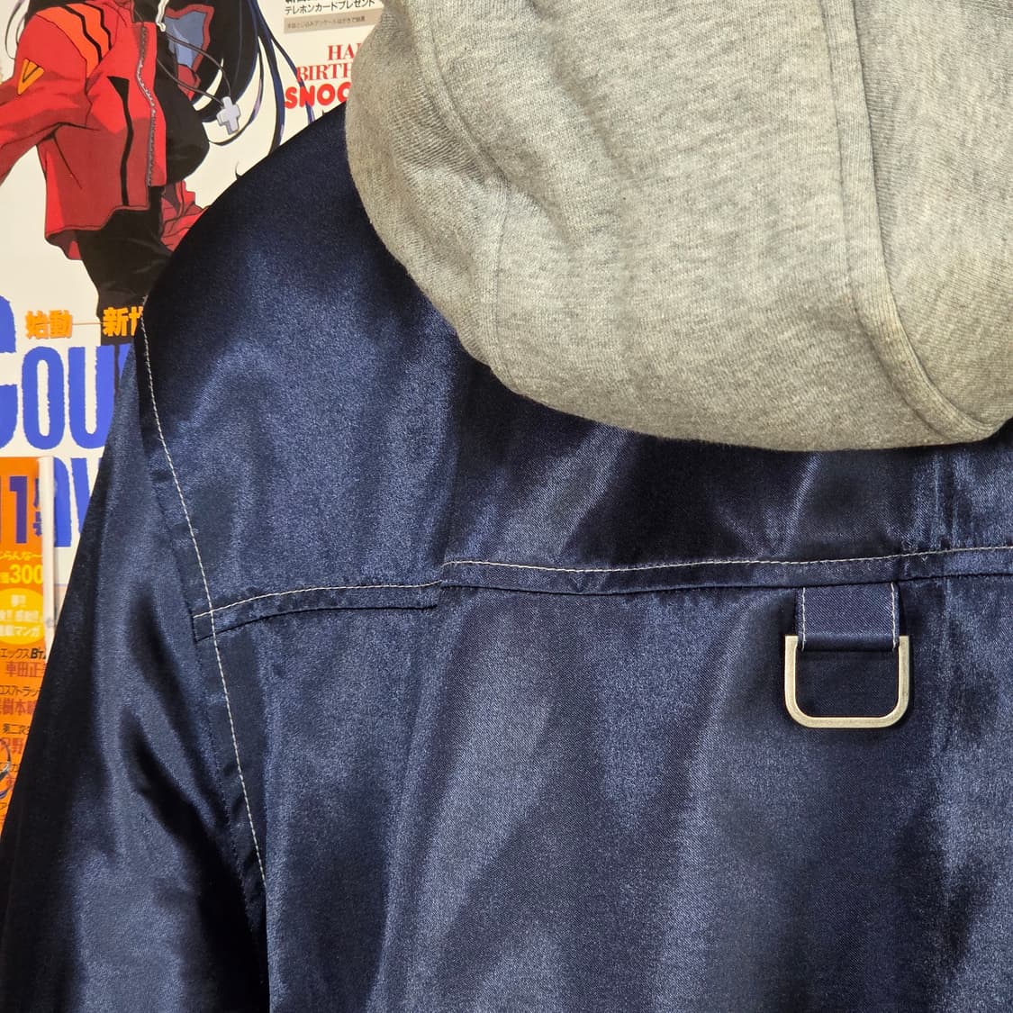 디자인 유나이티드 네이비 유광 누빔 점퍼 상품이미지7