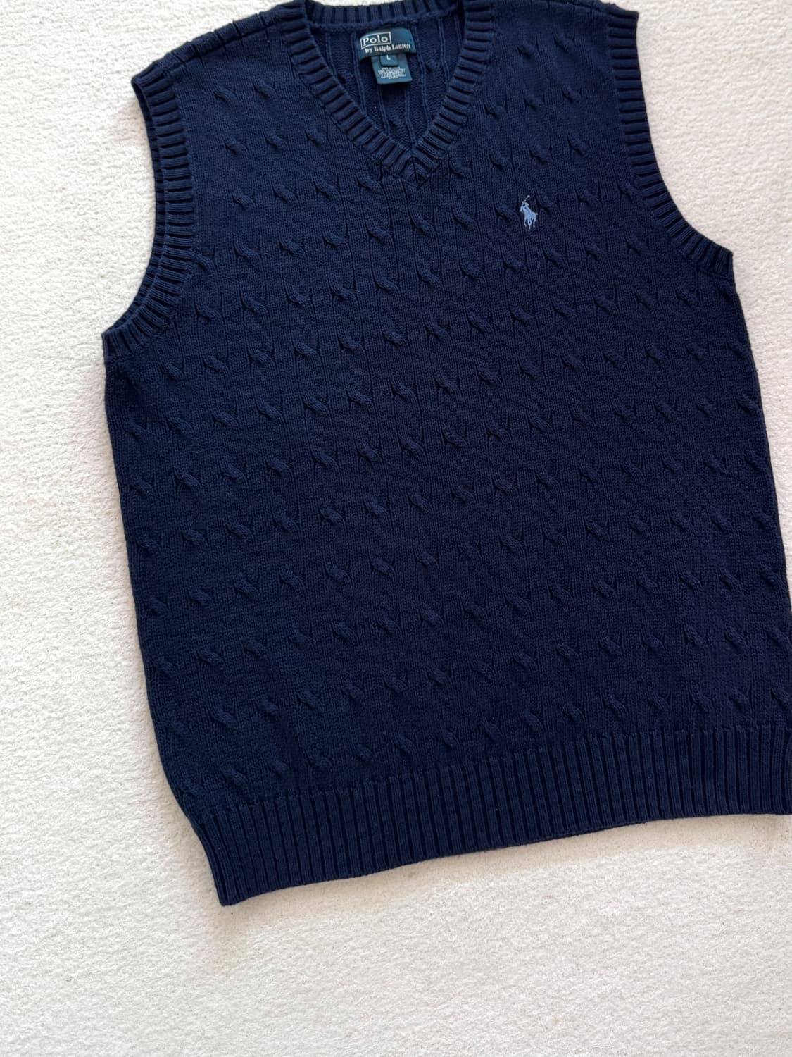 폴로 네이비 니트 조끼 배스트 상품이미지3