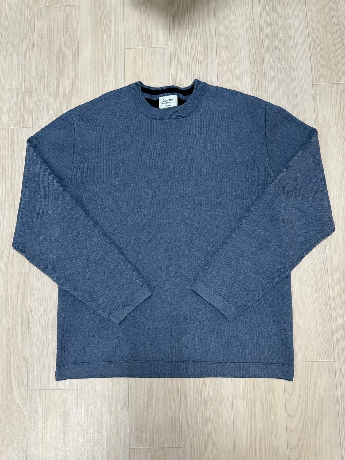 지오지아 캐시미어 혼방 니트 블루 상품이미지1